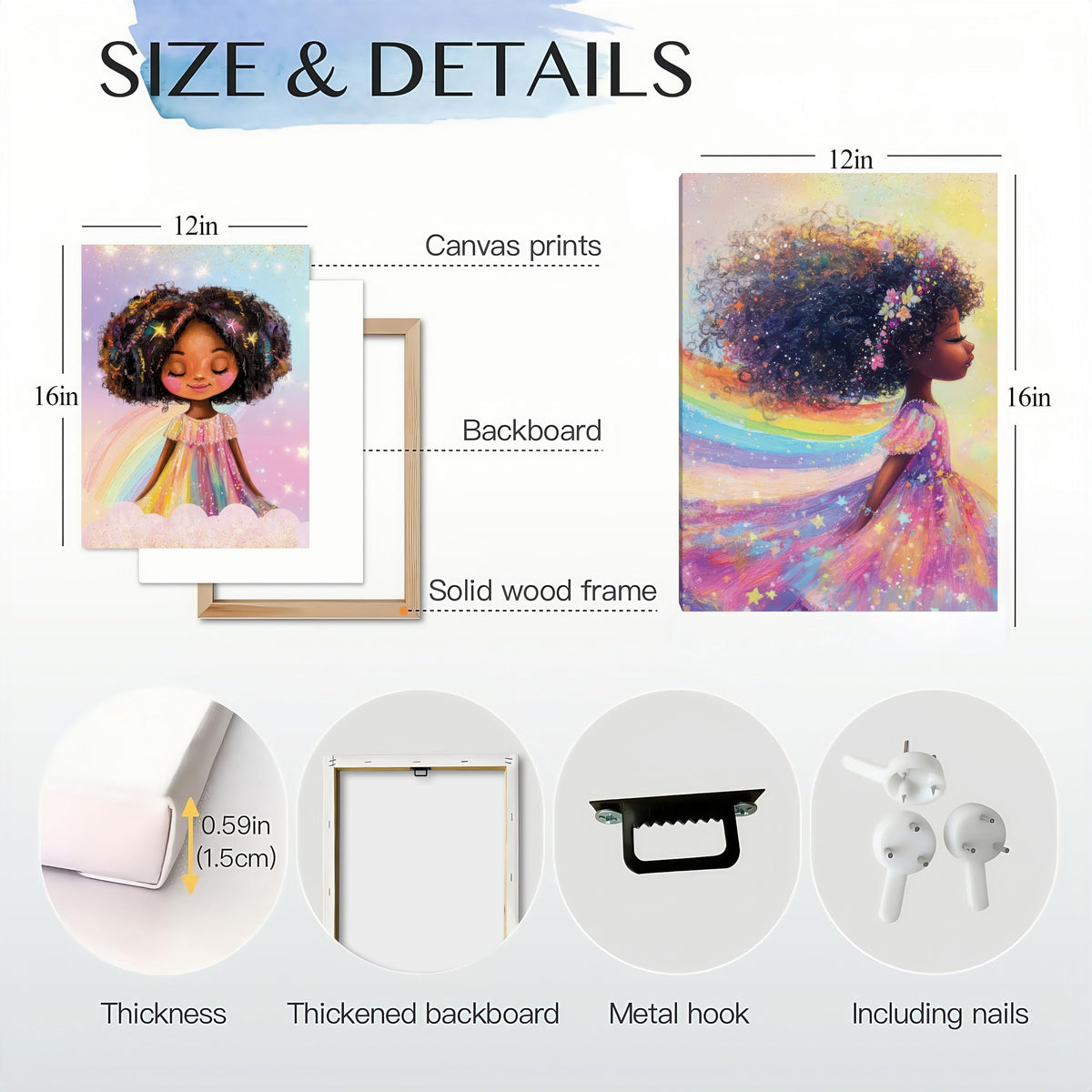 ouiytws Pastel rainbow glitter texture enhances tactile appeal for kids art