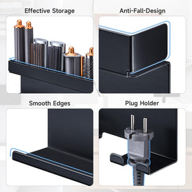 Oukimly multipurpose hair tool organizer stores rods, barrels, brushes, and cables.