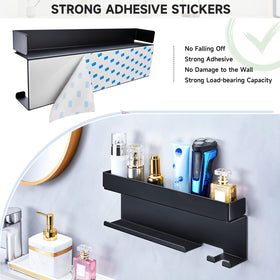 Oukimly self-adhesive installation attaches securely to tiles, glass, or wood.