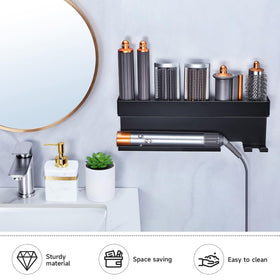 Oukimly space-saving design frees counter space and keeps styling area tidy.