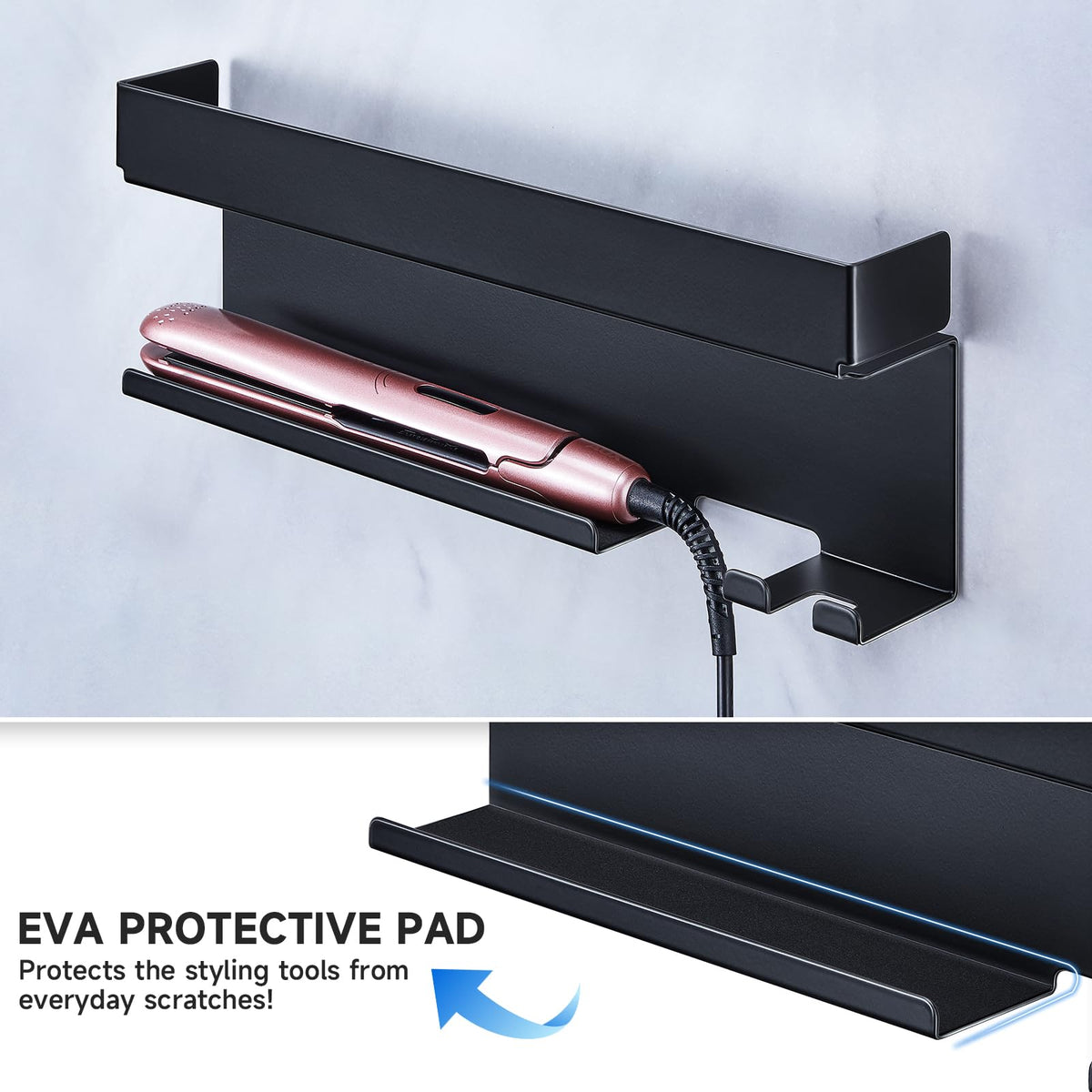 Oukimly sturdy metal construction resists rust for durable bathroom organization.