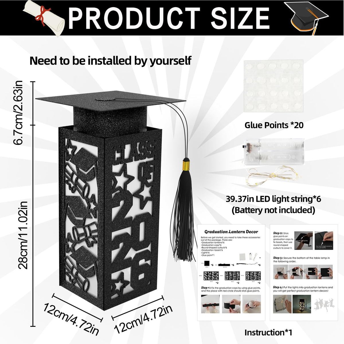 OuMuaMua displays CLASS OF 2026 text to enhance graduation ambiance.