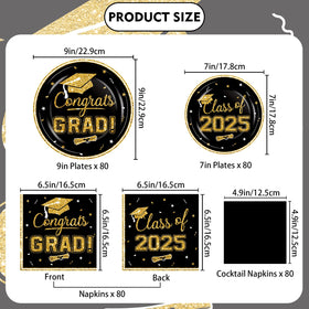 OuMuaMua Class of 2026 luncheon napkins 6.5 inch, soft and sturdy
