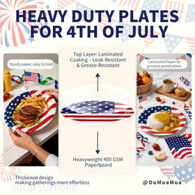 OuMuaMua flag design tableware enhances patriotic decor