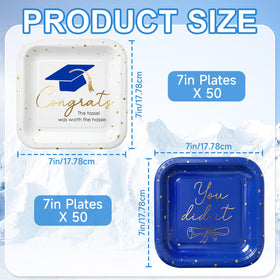OuMuaMua foil-embossed Congrats and You Did It plates honor milestones.
