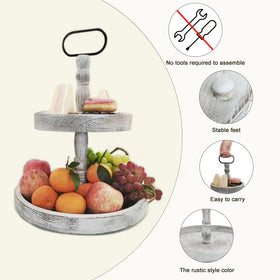 Ouosawa round tray stand on a coffee bar, perfect for mugs and signs