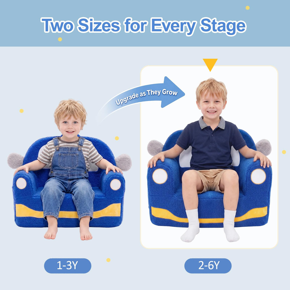 OUOZZZ Kids Chair sherpa texture provides soft, cozy seating