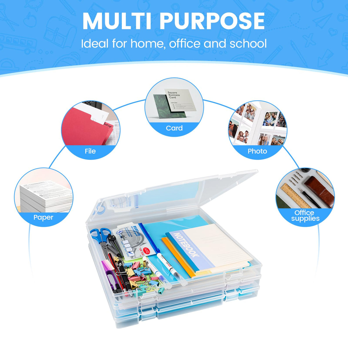OUPSAUI versatile storage caddy for crafts, photos, and school supplies