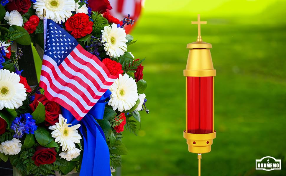 OURMEMO outdoor memorial light for anniversaries and remembrance occasions.
