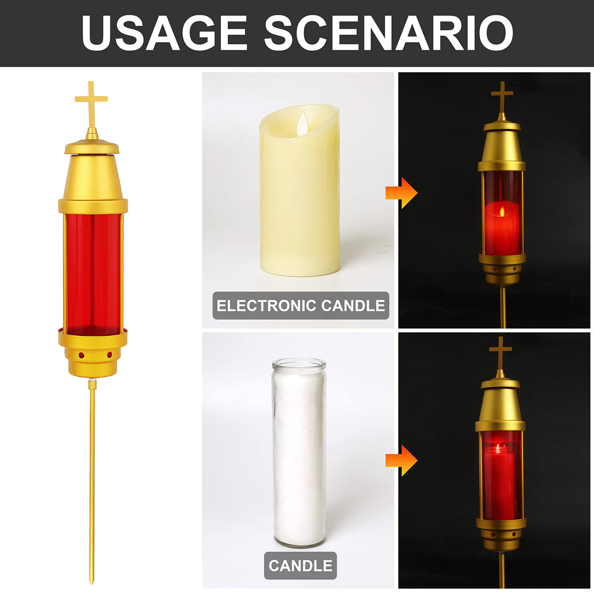 OURMEMO solar candle included for easy, eco-friendly night lighting.