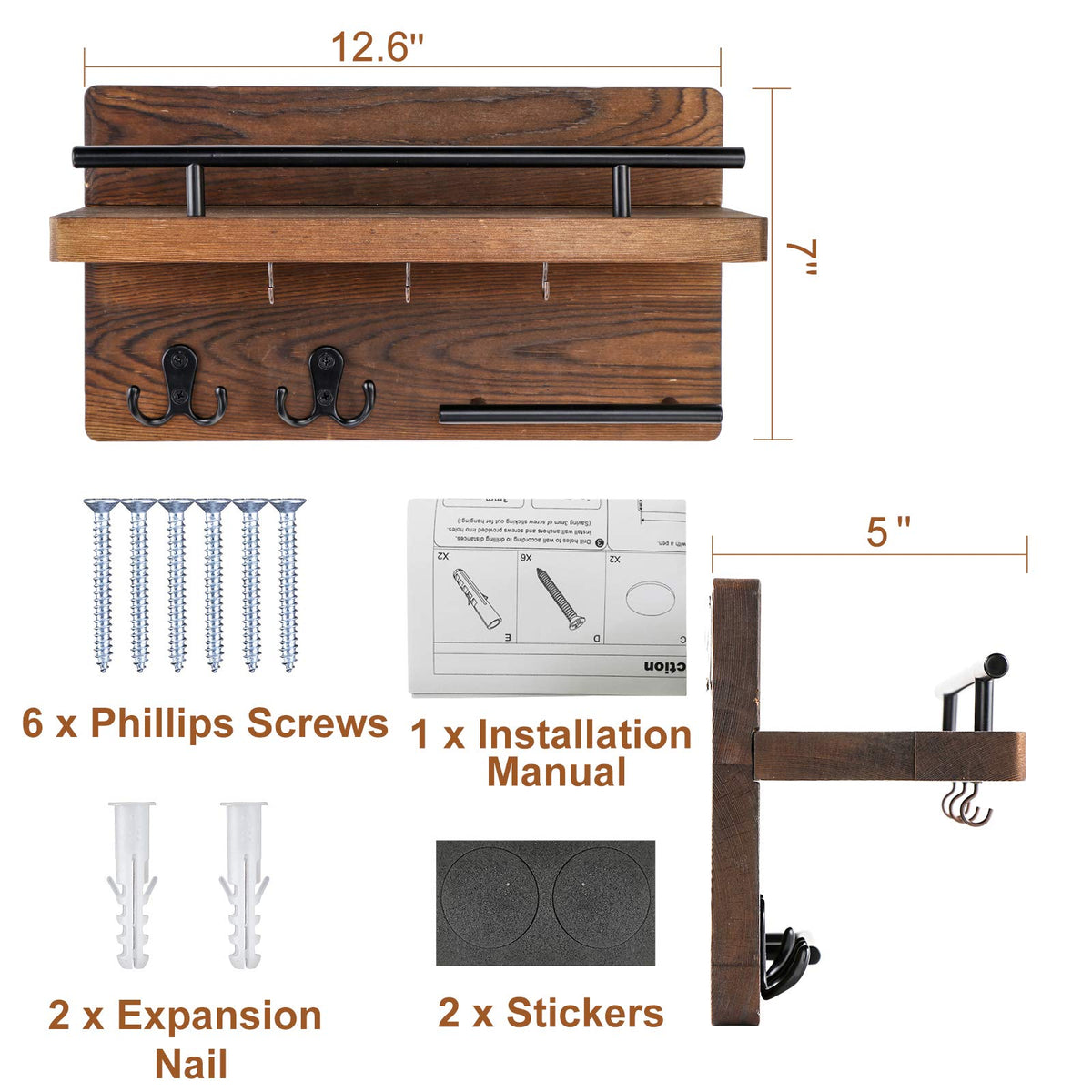 OurWarm aluminum-wood combo highlights durable rustic style for home decor.