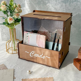 OurWarm card box with top slot for easy card insertion.