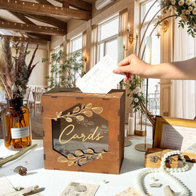 OurWarm DIY-ready box invites custom decals to match themes.