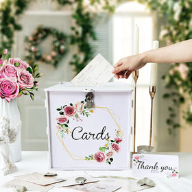 The OurWarm card box demonstrates large capacity for 200+ cards or envelopes.