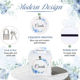 OurWarm card box with lock and keys for secure gift collection.