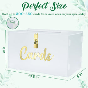 OurWarm card box with lock and keys secures cards and cash during events.