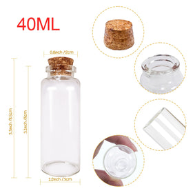 OurWarm mini glass bottle with labels and tags for DIY crafts