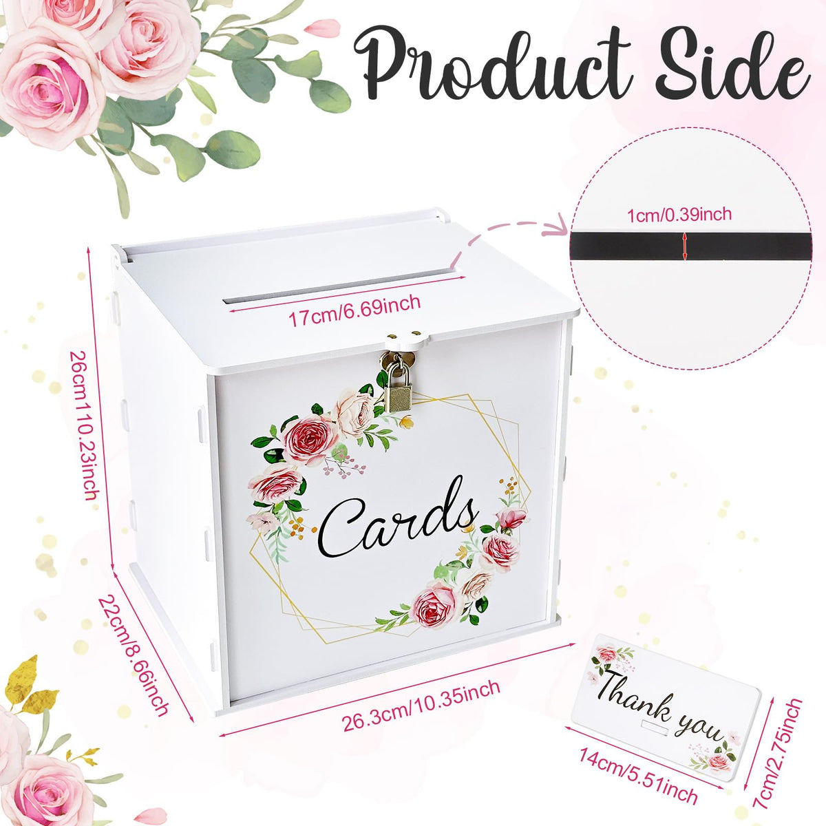 OurWarm card box with silver lock and two keys enhances security at events.