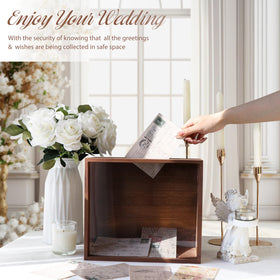 OurWarm wedding card box arrives ready with accessories included.