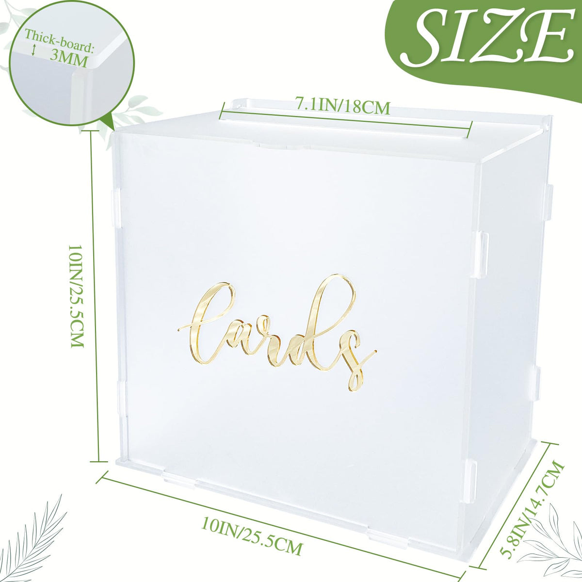OurWarm wedding card box with light string creates a warm reception ambiance