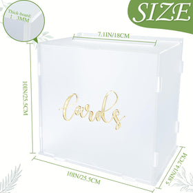 OurWarm wedding card box with light string creates a warm reception ambiance