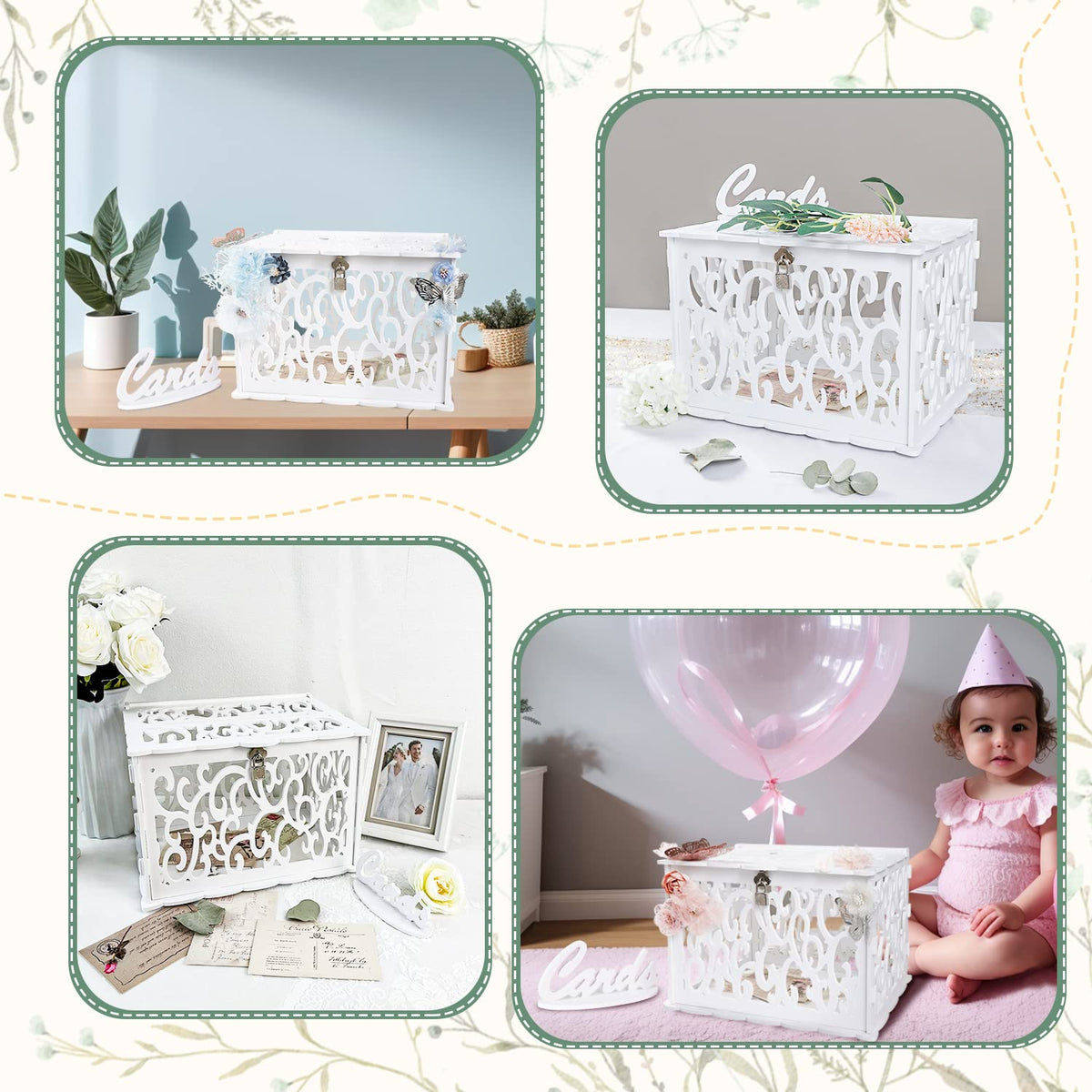 OurWarm white card box features an elegant design suitable for celebrations