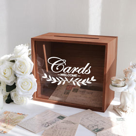OurWarm card box features removable acrylic window for visible, accessible cards.