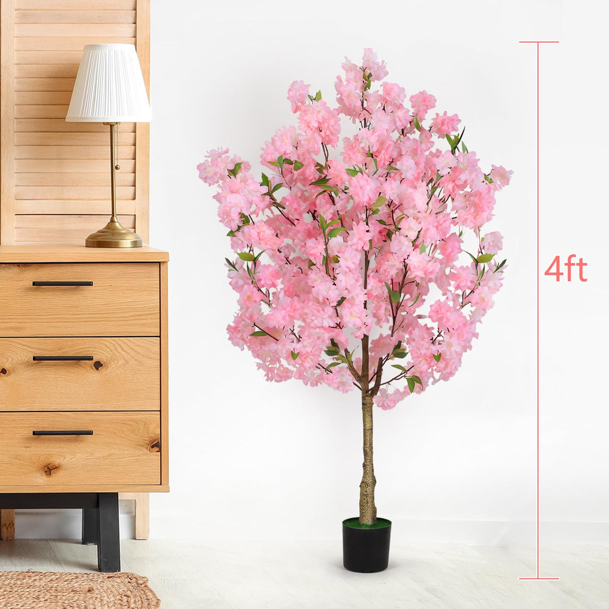OUSHENG indoor cherry blossom tree perfect for office or entryway decor.