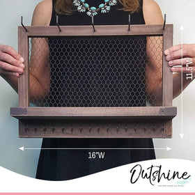 OUTSHINE dimensions 11.5 by 16 by 3.5 inches espresso finish