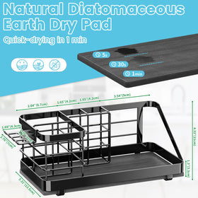 OVICAR bathroom organizer with large capacity for toothpaste and cups.