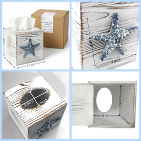 Ovimyne beach house decor tissue box cover enhances bathrooms and bedrooms