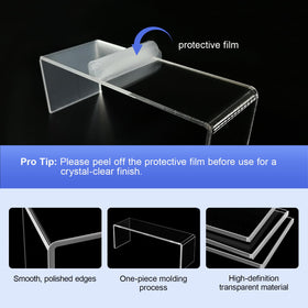 OVNTHYK acrylic risers side view highlighting multi-level arrangement.
