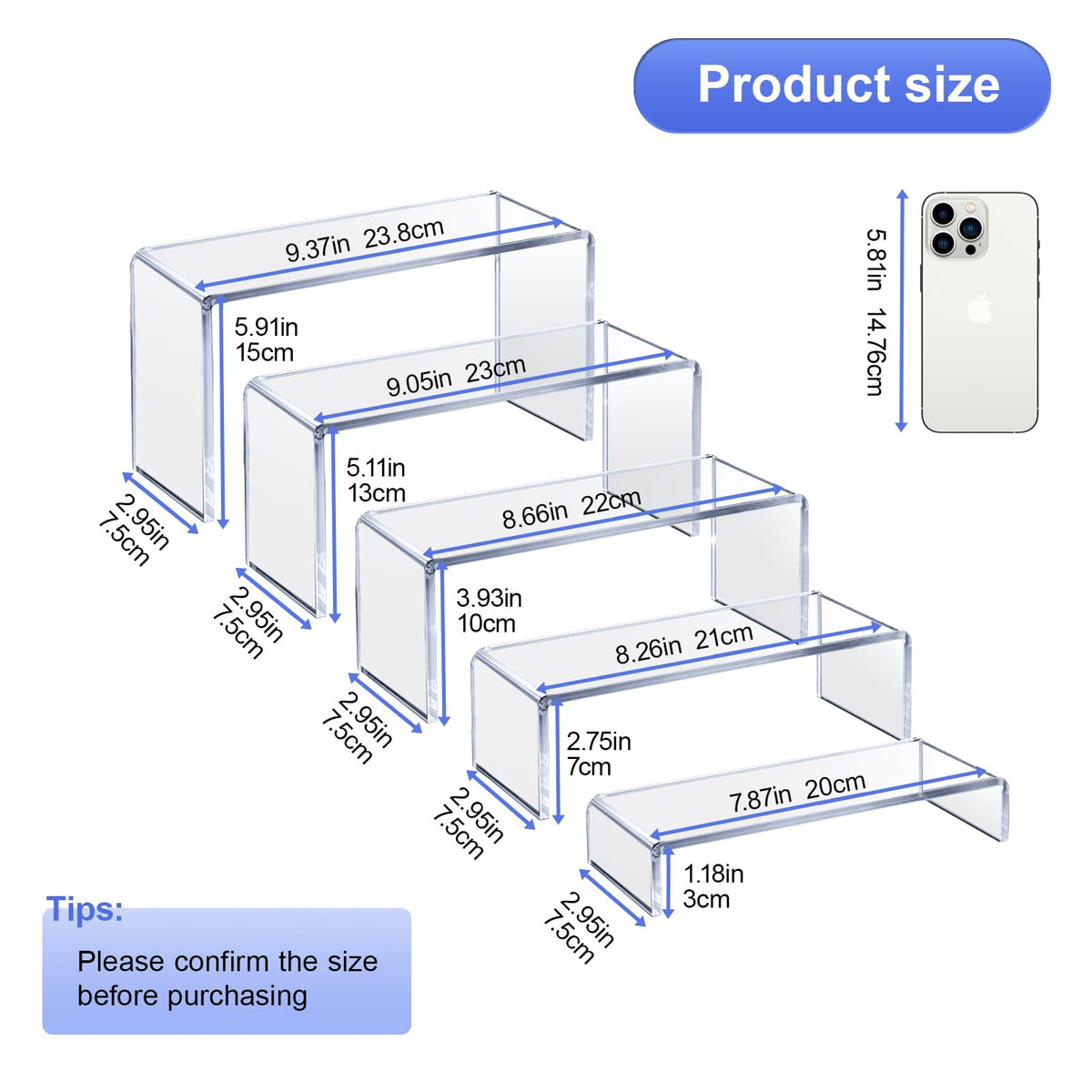 OVNTHYK acrylic risers organize perfumes neatly with elevated visibility.