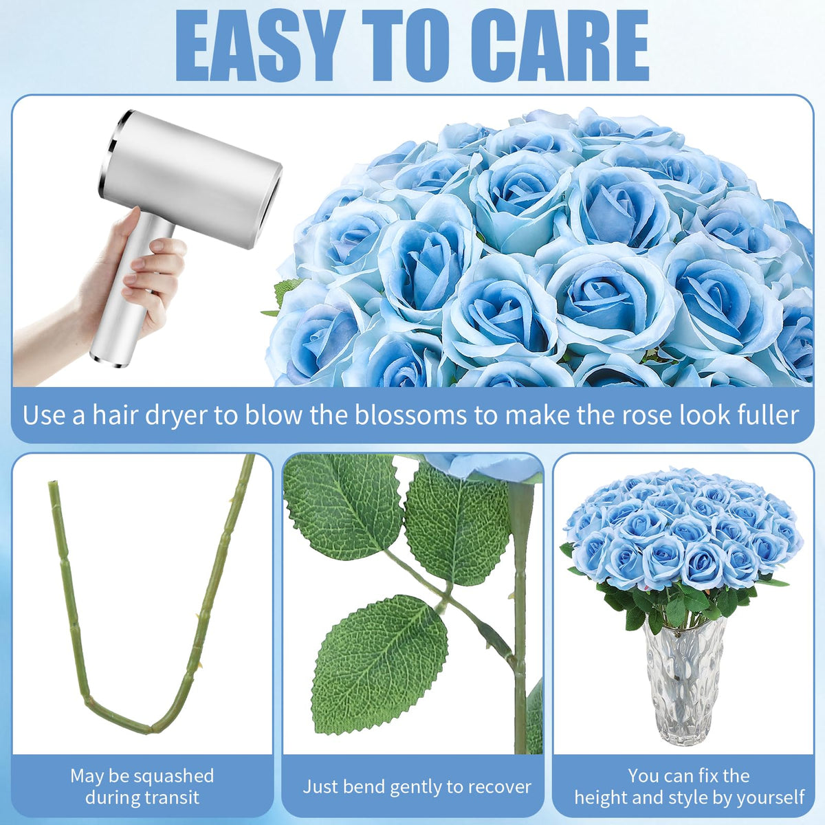 Ovveroche bulk artificial flowers pack for DIY arrangements