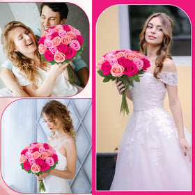 Ovveroche cake topper silk roses add delicate color to desserts