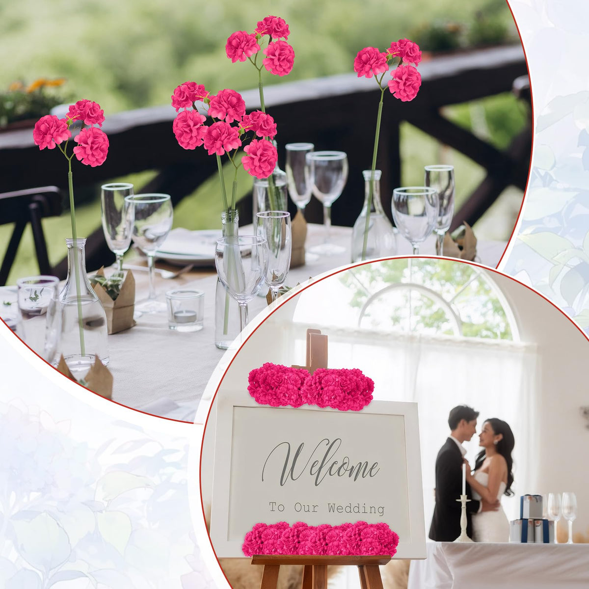 Ovveroche flexible hydrangea stems for easy positioning in vases