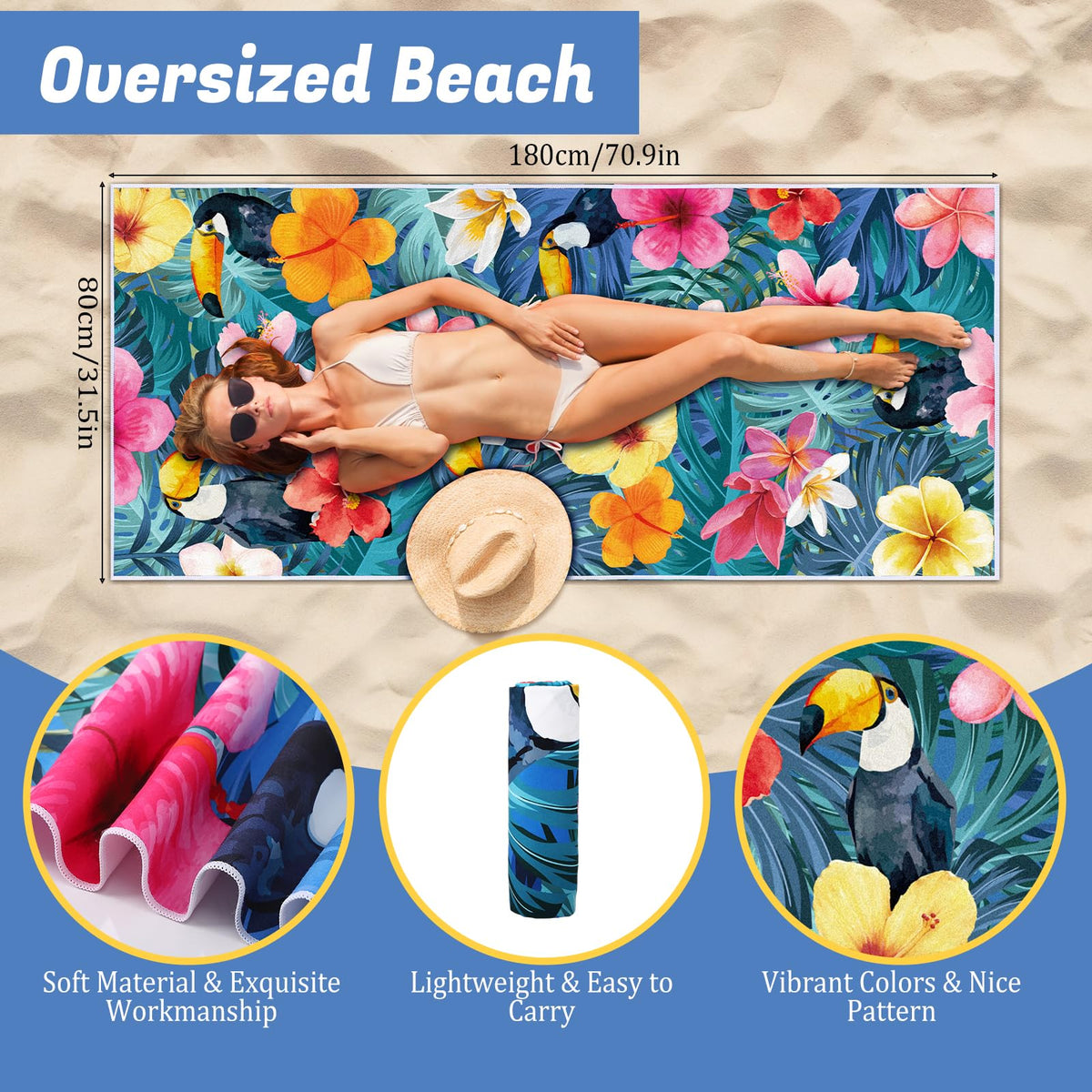 Ovveroche animal-print towel design showcases stylish, lightweight travel option
