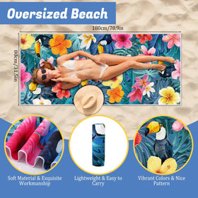 Ovveroche animal-print towel design showcases stylish, lightweight travel option