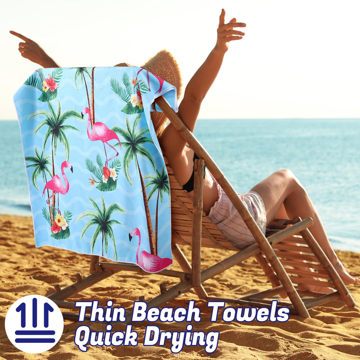 Ovveroche colorful prints towel set ideal for versatile beach looks