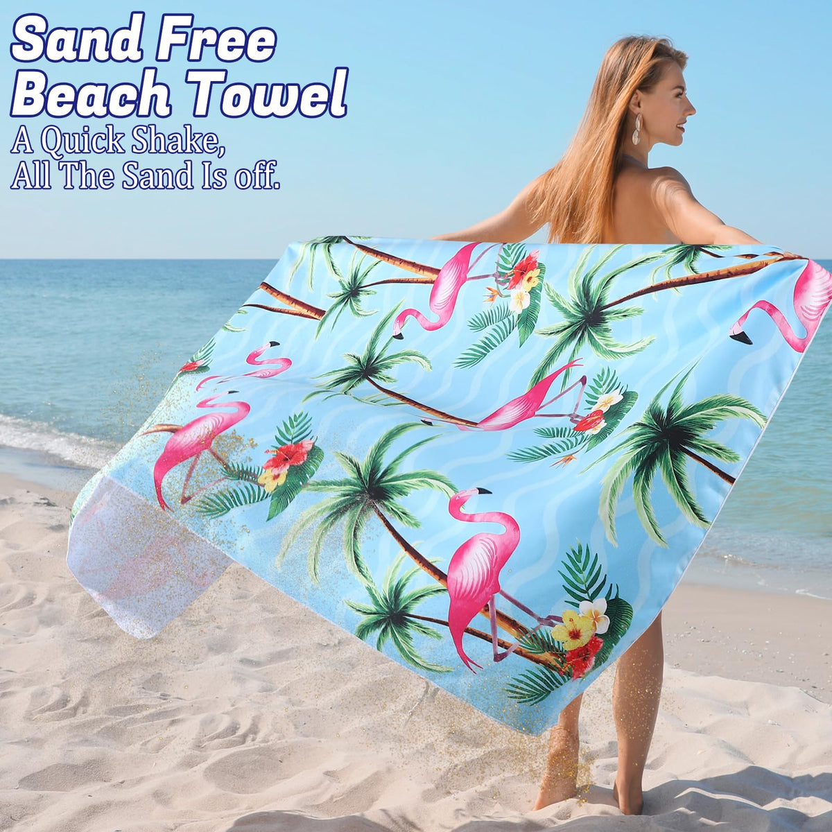 Ovveroche sand-free design towel ready for beach and poolside use