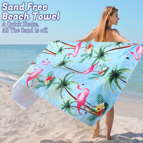 Ovveroche sand-free design towel ready for beach and poolside use