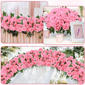 Ovveroche dining-room decor roses add romance with no upkeep.