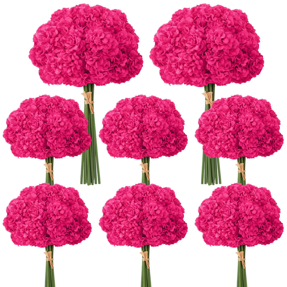 Ovveroche hot pink hydrangea flowers centerpieces for stunning home decor