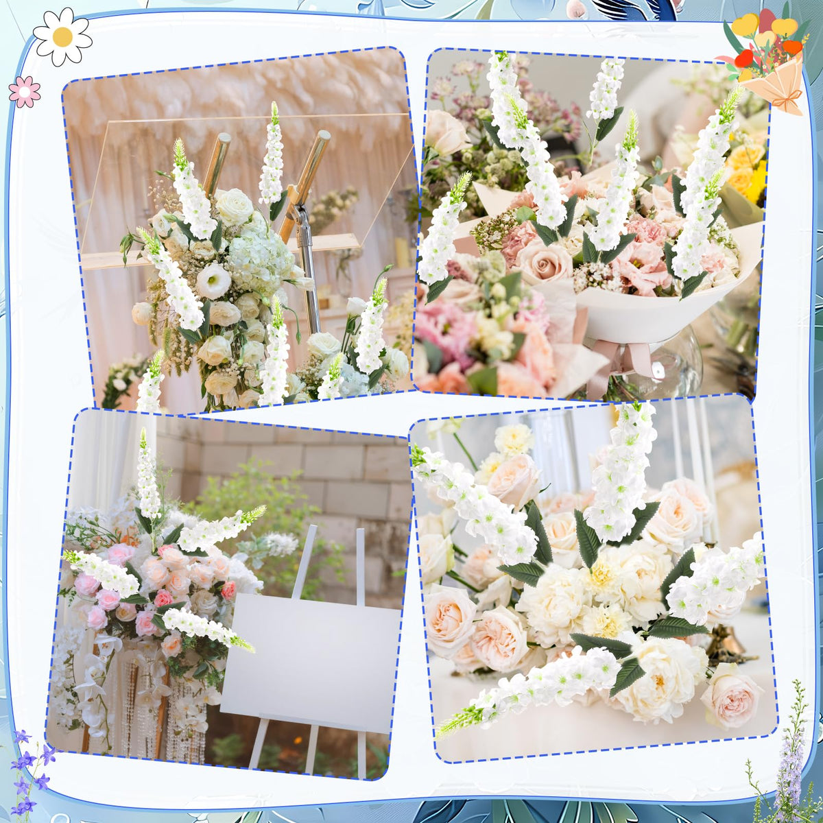 Ovveroche artificial larkspur zero maintenance for busy homes