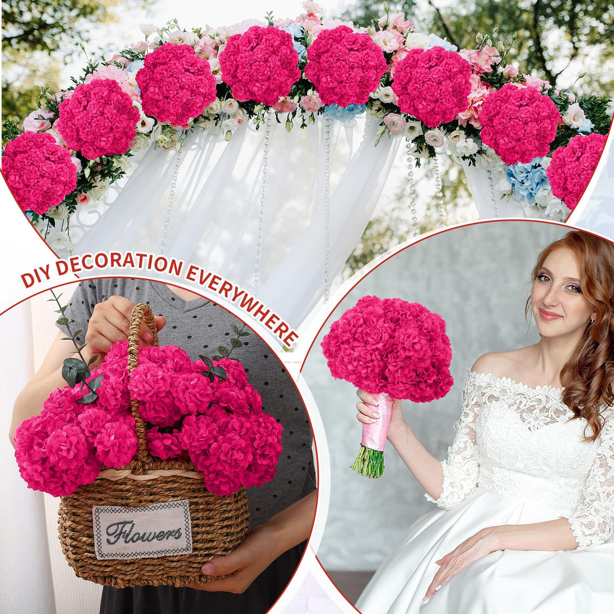 Ovveroche long lasting hydrangea flowers maintain vibrant color