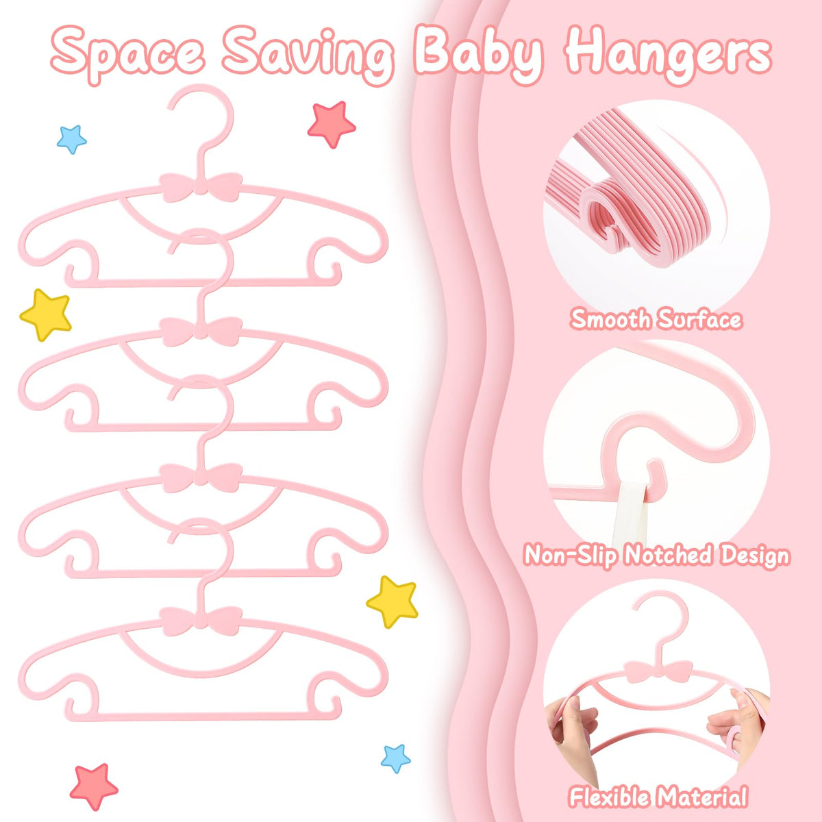 Ovveroche non-slip baby hangers prevent slipping to protect clothes