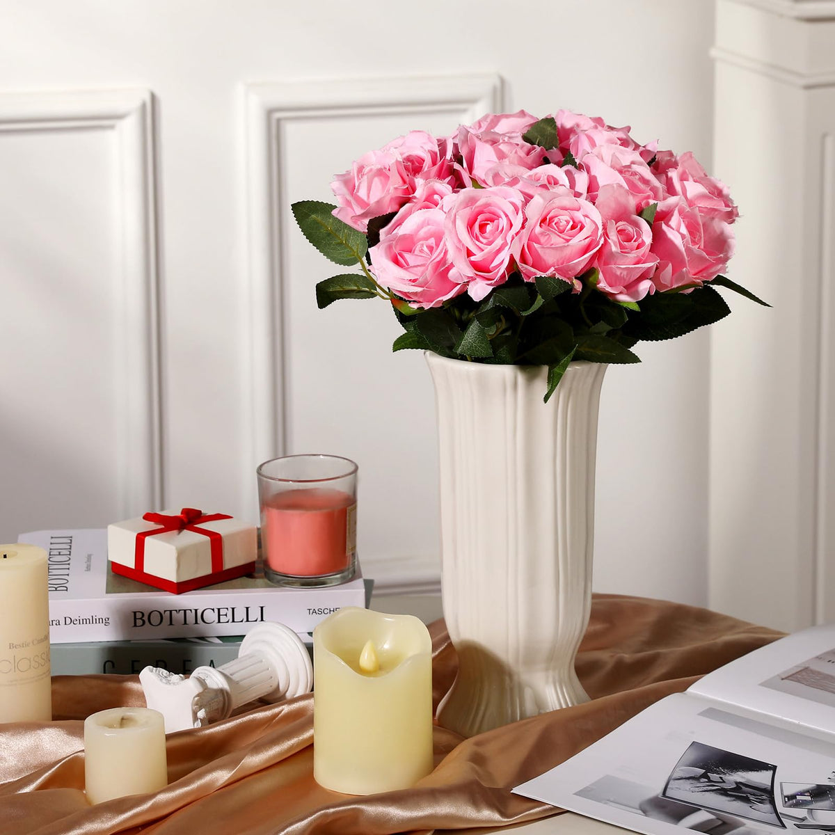 Ovveroche pink rose bouquet centerpieces brighten weddings and parties