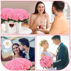 Ovveroche rose-flowers packaging display, ready-to-use decor accent.
