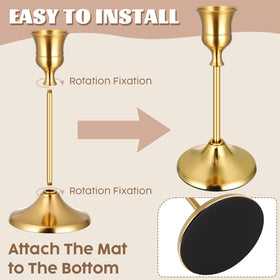 Ovveroche candle holders display across a table with a romantic glow