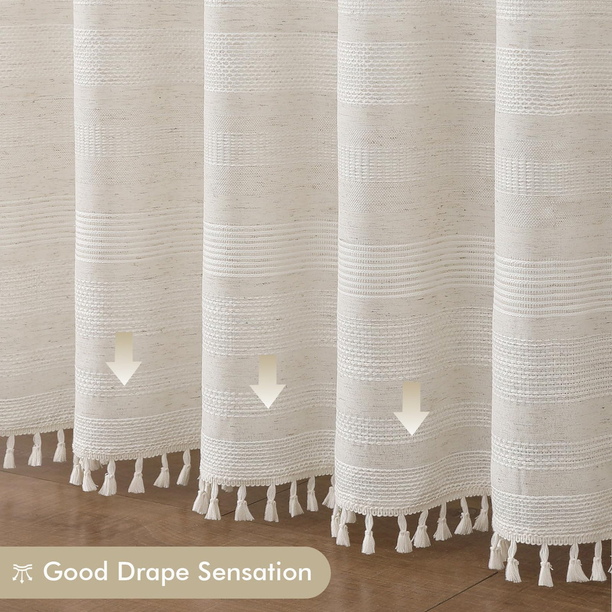 OVZME lace-tassel edge detail adds delicate texture and charm.